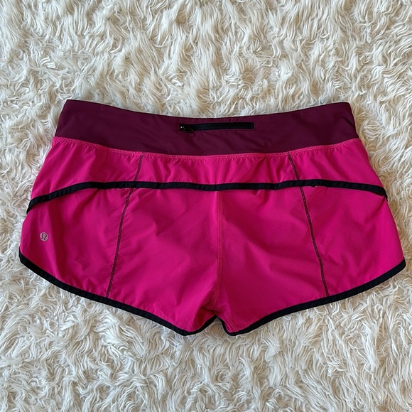 Lululemon Speed Short 2.5” inseam pink maroon size 10 - Picture 4 of 12